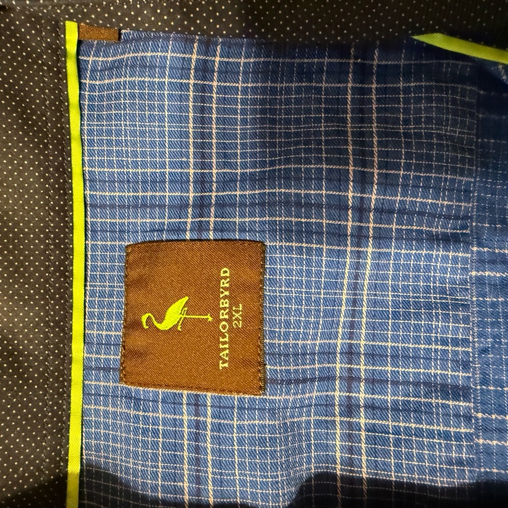 Tailorbyrd Blue Plaid Men's Shirt - Picture 2 of 5